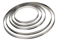 Cercle a tarte rond en inox a bord roule H. 2 cm - O 20 cm