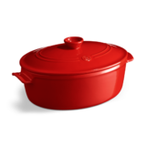 Cocotte ovale en ceramique 39,5x26,5 cm Rouge Grand Cru