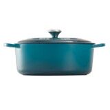 Cocotte Signature en fonte emaillee ovale 31 cm Deep Teal