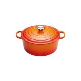 Cocotte Signature en fonte emaillee Ronde 18 cm Volcanique