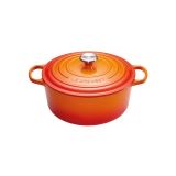 Cocotte Signature en fonte emaillee Ronde 22 cm Volcanique