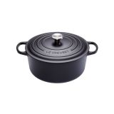 Cocotte Signature en fonte emaillee Ronde 24 cm Noir Mat