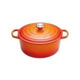 Cocotte Signature en fonte emaillee Ronde 24 cm Volcanique