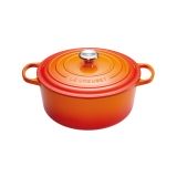 Cocotte Signature en fonte emaillee Ronde 26 cm Volcanique