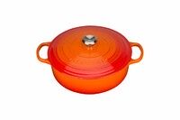 Cocotte Signature en fonte emaillee Ronde Basse 30 cm Volcanique
