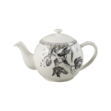 coffret 1 theiere tulipes noires