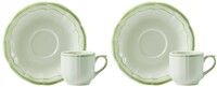 Coffret de 2 Tasses & Soucoupes Cafe FILET Vert