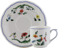 Coffret de 2 Tasses & Soucoupes Cafe OISEAUX DU PARADIS