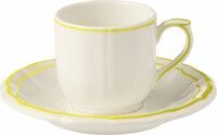 Coffret de 2 Tasses & Soucoupes Cafe FILET Citron