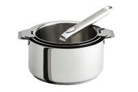 Serie de de 3 casseroles amovibles classiques 16-18-20cm + 1 poignee Zenith