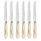 Coffret de 6 couteaux a steak OMEGA NACRE NATUREL