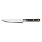 Couteau a steak Forge Pro lisse 13 cm manche noir rivets laiton