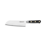 Couteau Oriental Santoku alveole Forge Pro 18 cm manche noir rivets laiton