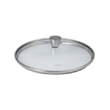 Couvercle verre 18cm - bouton inox 1826