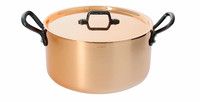 Faitout cuivre-inox a couv.a.fonte o16