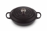 Faitout en fonte emaillee 30 cm Noir Mat avec Interieur Noir