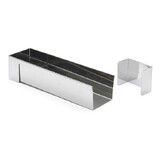 Gouttiere a buche carree fine demontable grand modele en inox 30 x 8 cm