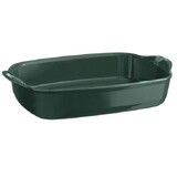 Grand plat rectangulaire Ultime en ceramique 42,5 cm x 28 cm Vert Cedre