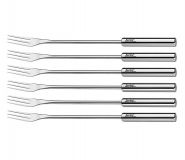 Lot de 6 fourchettes a fromage en inox pour fondue savoyarde