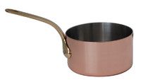 Mini casserole Inocuivre en cuivre-inox sans couvercle queue Laiton o10cm