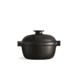 Petite cocotte ronde en ceramique 25,5x22 cm Gris Ardoise