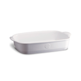 Plat moyen rectangulaire Ultime en ceramique 36,5x23,5 cm Blanc Farine