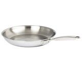 Poele 30 cm inox Castelpro 5 ply poignee fixe