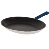 Poele Ovale 35 Cm Mutine Fixe Exceliss - Poignee Bakelite Encre Bleue