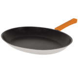 Poele Ovale 35 Cm Mutine Fixe Exceliss - Poignee Bakelite Orange