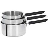SERIE DE 3 CASSEROLES MUTINE 2 FIXE - POIGNEE BAKELITE NOIRE