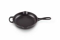 Skillet en fonte emaillee Rond 23 cm Noir Mat