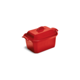 Terrine en ceramique 0.6 litre avec presse 19 x 12 cm Rouge grand cru pour 0.5 k