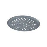 Tourtiere ronde basse en aluminium a perforations de 10mm o 32 cm