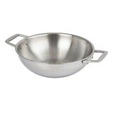 Wok castel pro inox 2 anses 38 cm sans couvercle