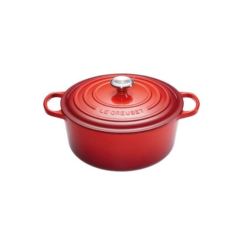 Cocotte Signature en fonte émaillée ronde 20 cm rouge Cerise