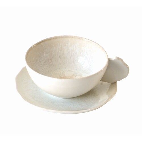 Sous-tasse Thé Plume Perle Ø14 cm