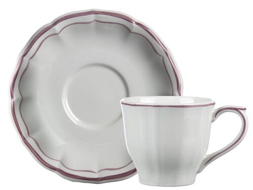 Tasses & soucoupes café FILET PIVOINE