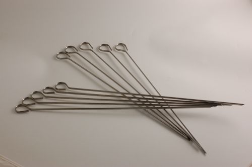 X 10 brochettes inox 30 cm