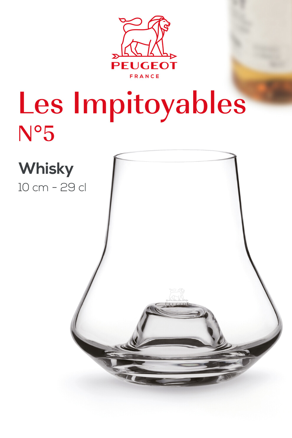 Verre à whisky Peugeot + support Les Impitoyables 290 ml